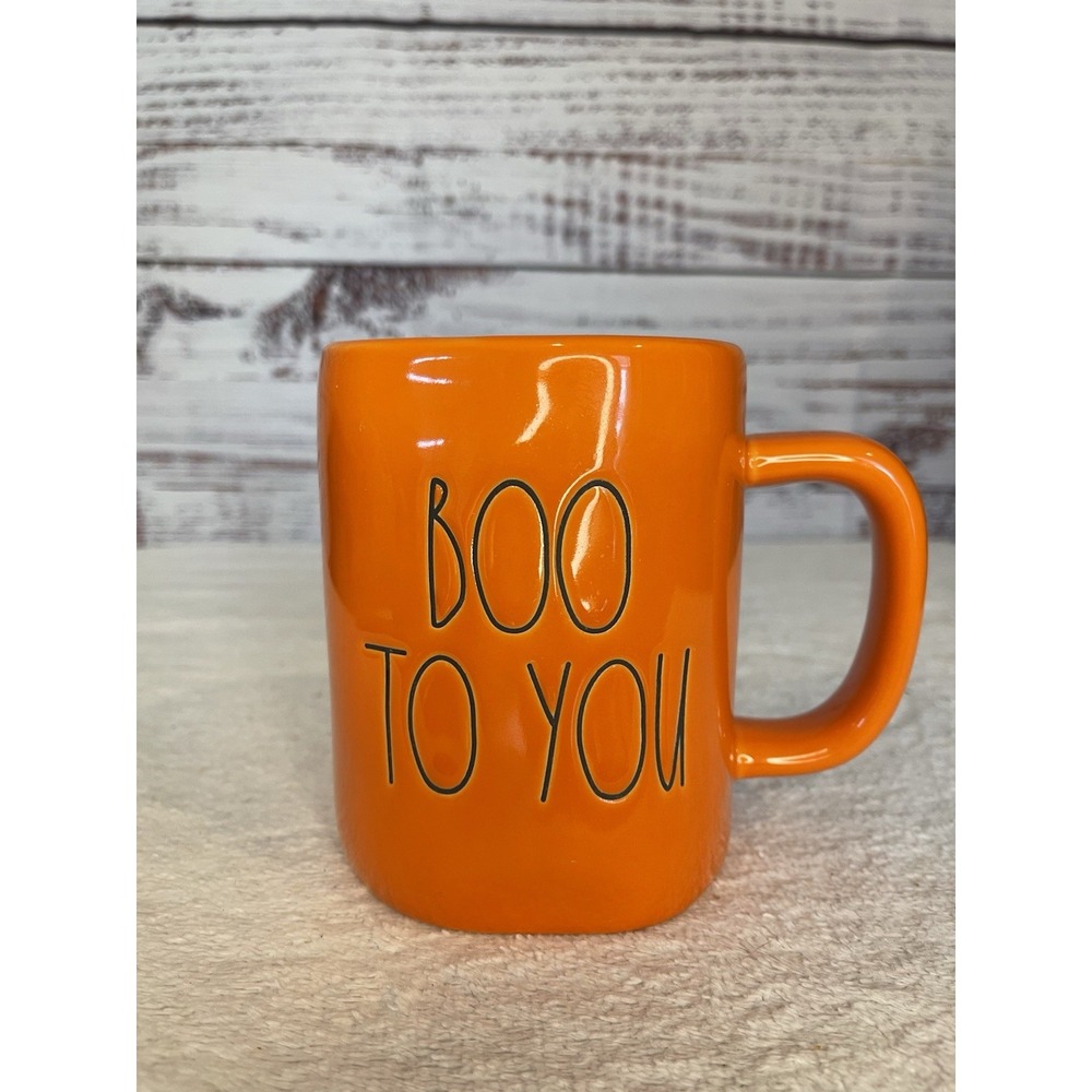 Rae Dunn‎ "BOO TO YOU" Halloween Orange Coffee Mug